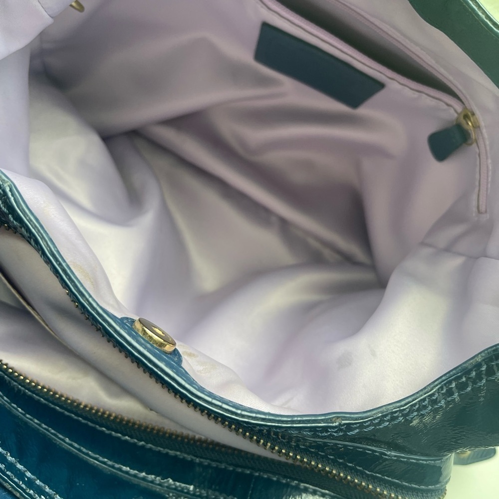 Blue Coach Patent Leather Maggie Bag - Picture 8 of 10